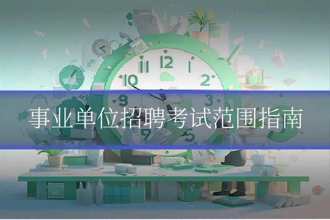 事业单位招聘考试范围指南