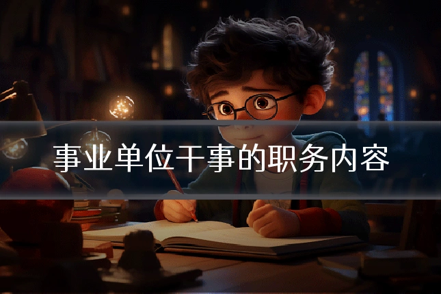 事业单位干事的职务内容