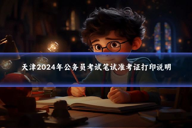 天津2024年公务员考试笔试准考证打印说明
