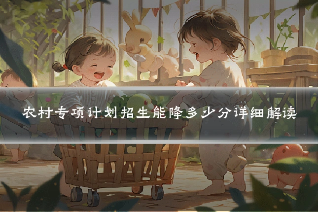 农村专项计划招生能降多少分详细解读