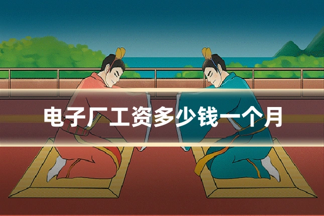 电子厂工资多少钱一个月