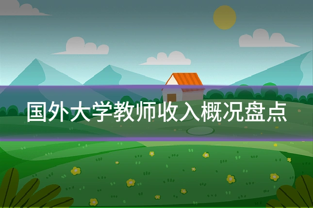 国外大学教师收入概况盘点