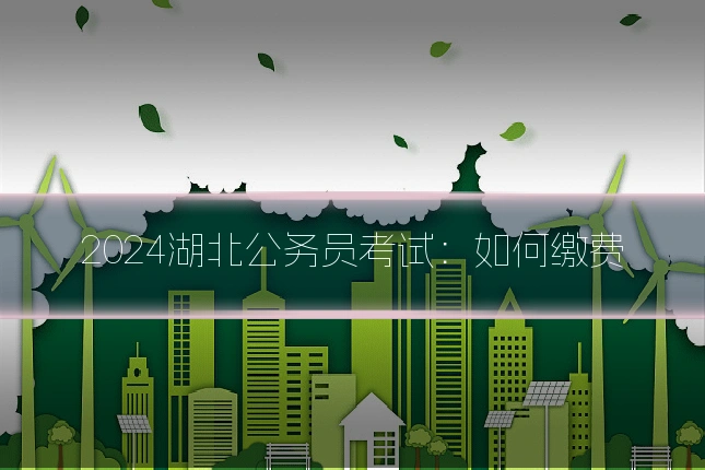 2024湖北公务员考试：如何缴费