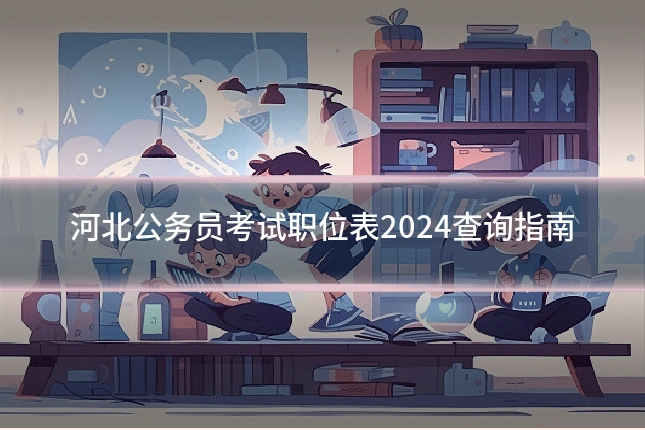河北公务员考试职位表2024查询指南