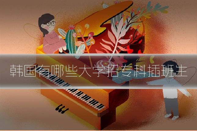 韩国有哪些大学招专科插班生