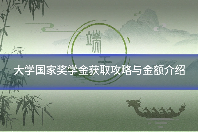 大学国家奖学金获取攻略与金额介绍