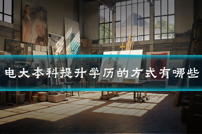 电大本科提升学历的方式有哪些