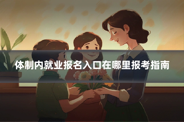 体制内就业报名入口在哪里报考指南