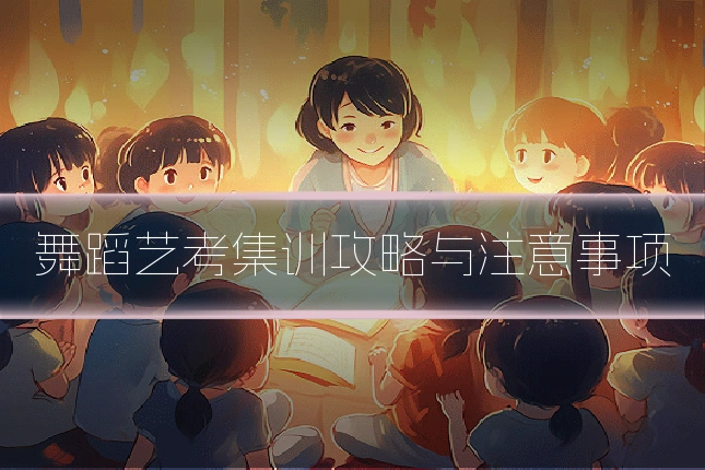 舞蹈艺考集训攻略与注意事项