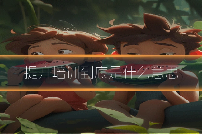 提升培训到底是什么意思