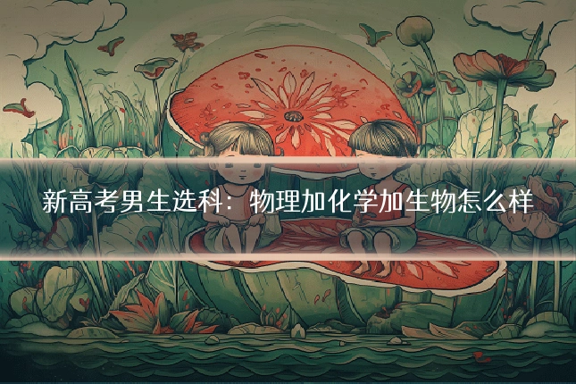 新高考男生选科：物理加化学加生物怎么样