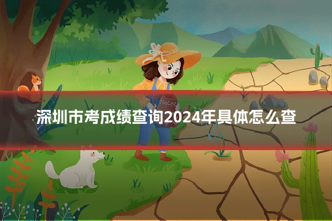 深圳市考成绩查询2024年具体怎么查