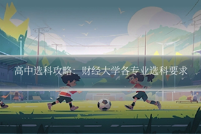高中选科攻略：财经大学各专业选科要求