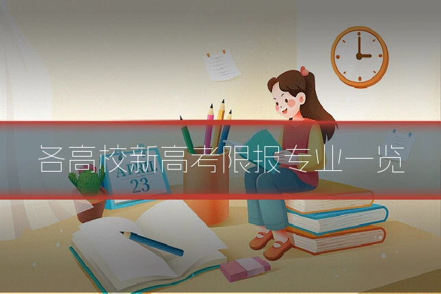 各高校新高考限报专业一览