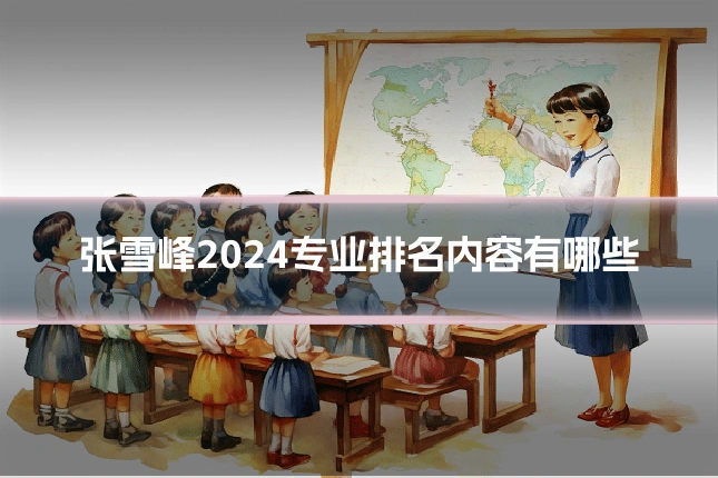 张雪峰2024专业排名内容有哪些