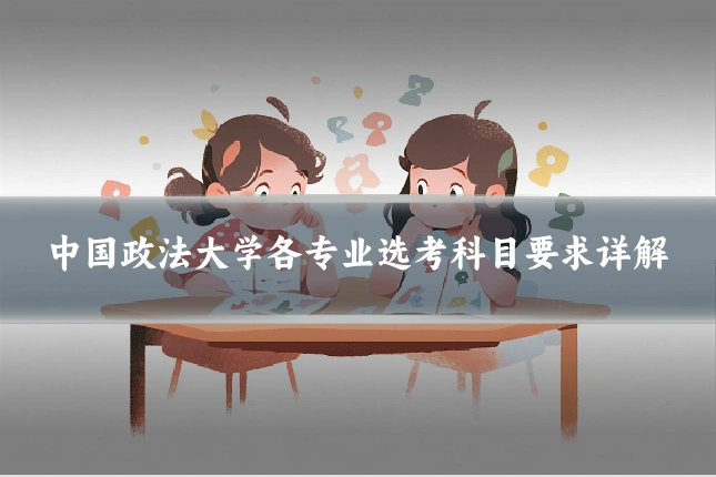 中国政法大学各专业选考科目要求详解