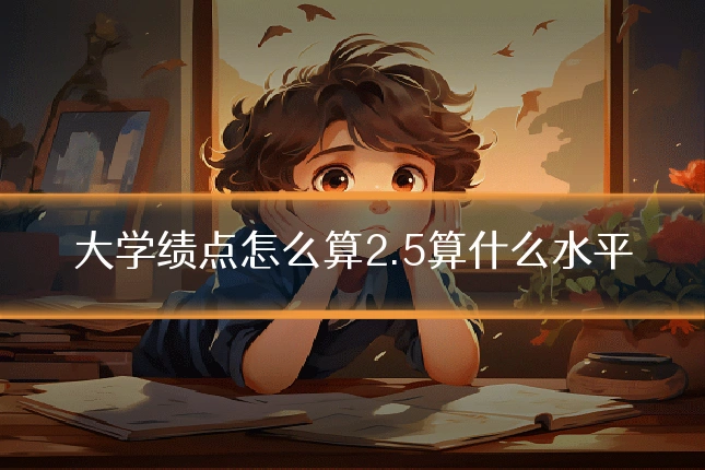 大学绩点怎么算2.5算什么水平