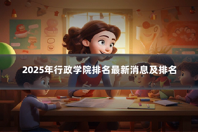 2025年行政学院排名最新消息及排名