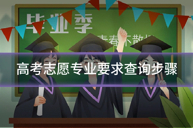 高考志愿专业要求查询步骤