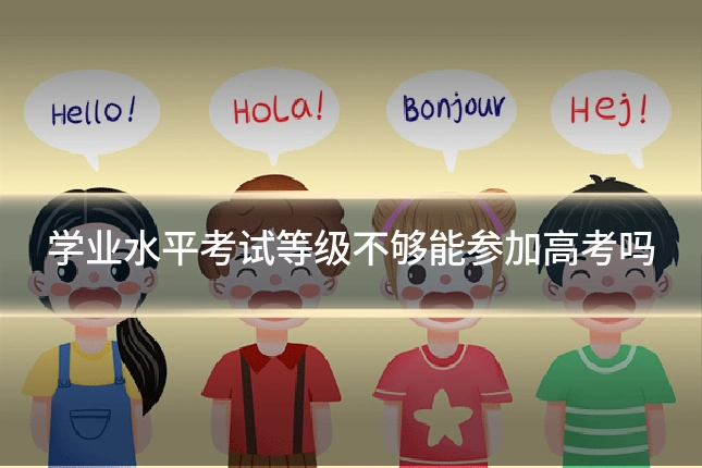 学业水平考试等级不够能参加高考吗
