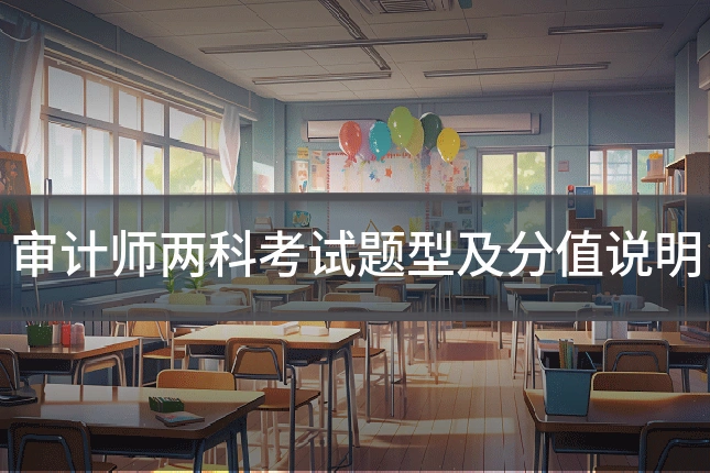 审计师两科考试题型及分值说明
