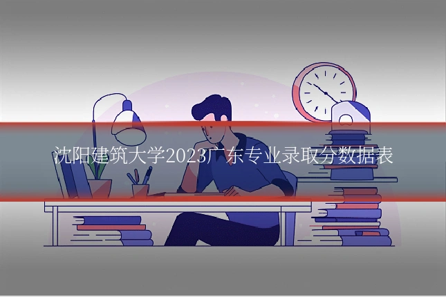 沈阳建筑大学2023广东专业录取分数据表