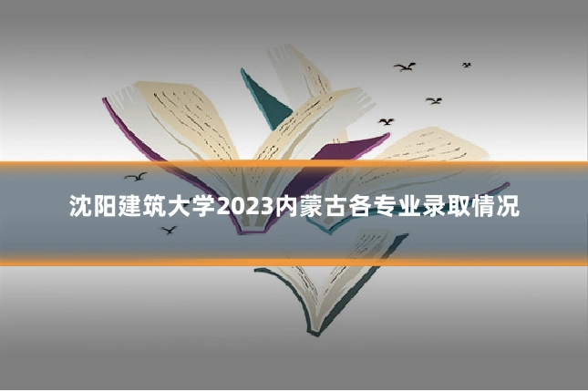 沈阳建筑大学2023内蒙古各专业录取情况