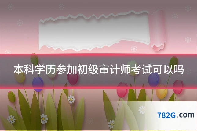 本科学历参加初级审计师考试可以吗