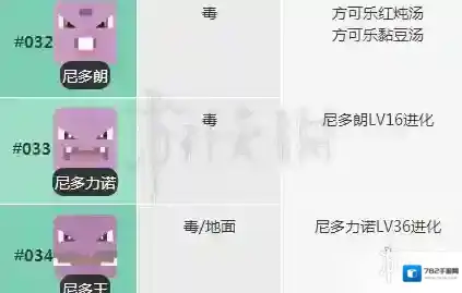 宝可梦探险寻宝尼多朗食谱 尼多王配方进化技能介绍