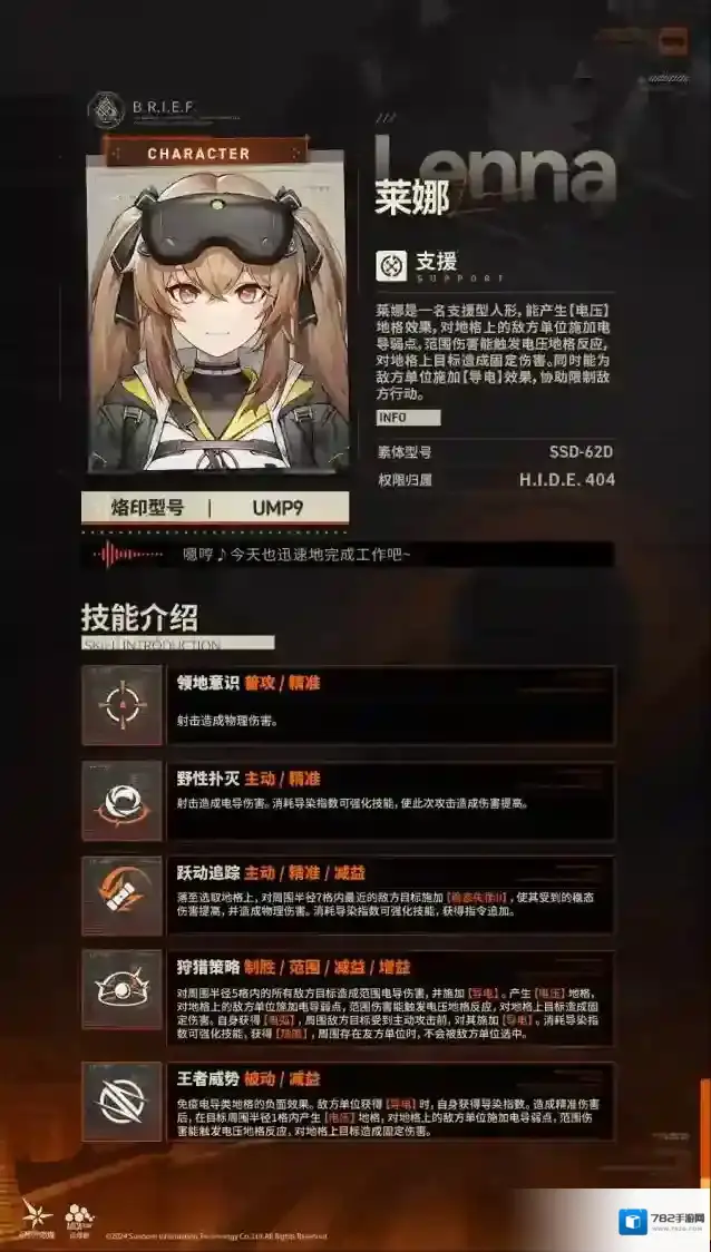 少女前线2追放【技能情报】现在为指挥官带来精英人形「莱娜」技能情报！