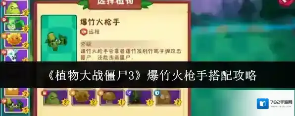 《植物大战僵尸3》爆竹火枪手搭配攻略