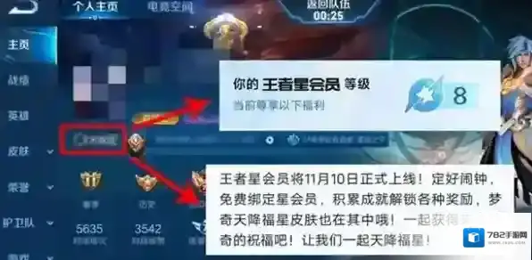 王者荣耀星会员等级怎么看