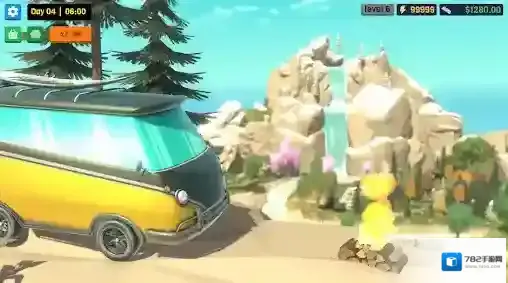 房车露营模拟器停下