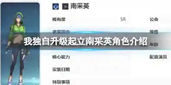 我独自升级起立南采英角色介绍