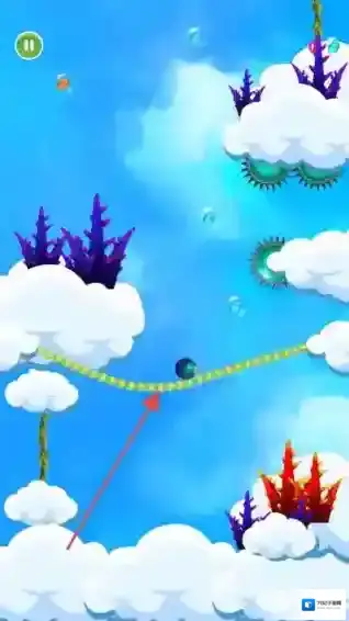 滚动的绳索天空场景