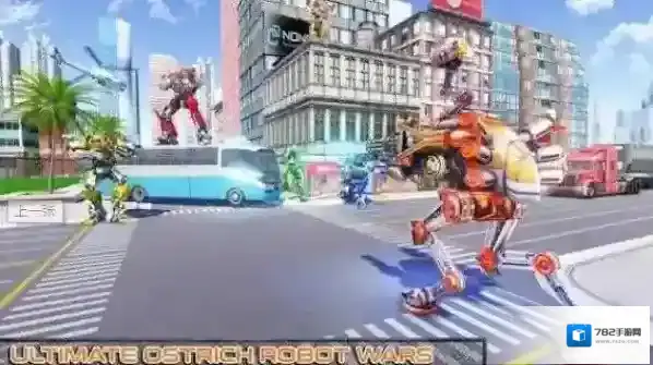 鸵鸟机器人汽车变形战争操控