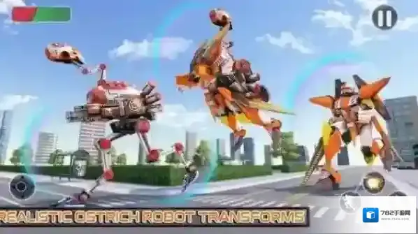 鸵鸟机器人汽车变形战争汽车