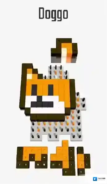 杂乱的像素方块方块