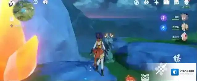 原神岩尊像寻找碎片瀑布怎么进