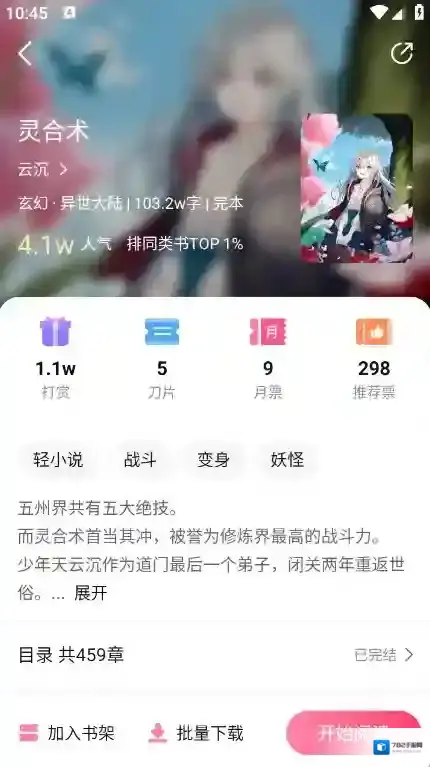 次元姬小说页面