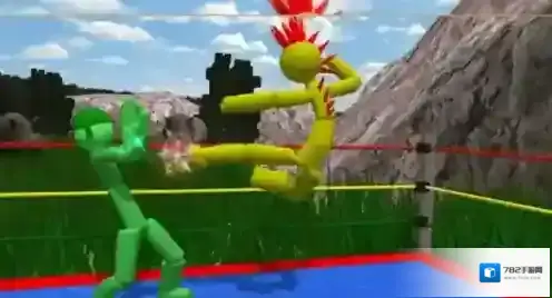 曲棍球手摔跤竞技