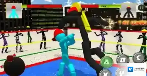 曲棍球手摔跤曲棍球