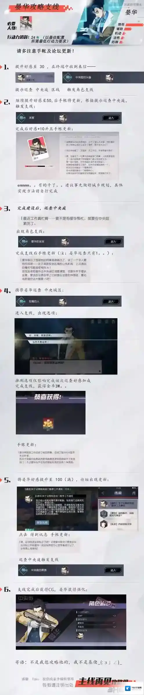 永远的7日之都晏华支线攻略 晏华支线任务详解